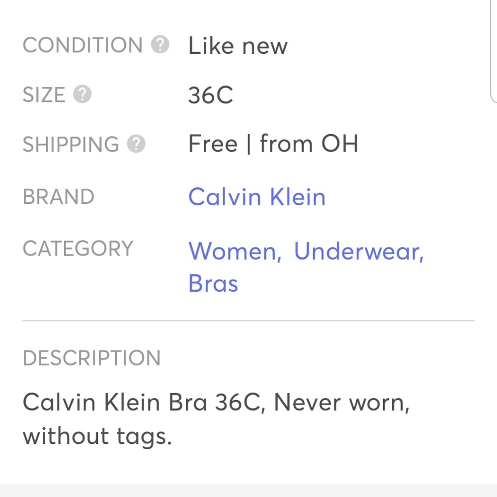 Calvin Klein Bra - Picture 4 of 4
